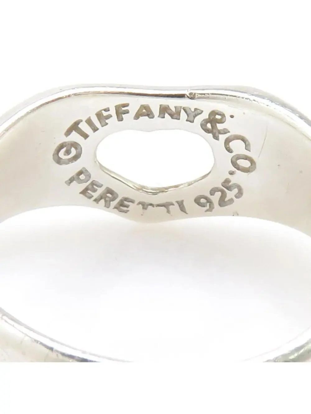Auth Tiffany&Co. Open Heart Ring Silver #293895T98B
